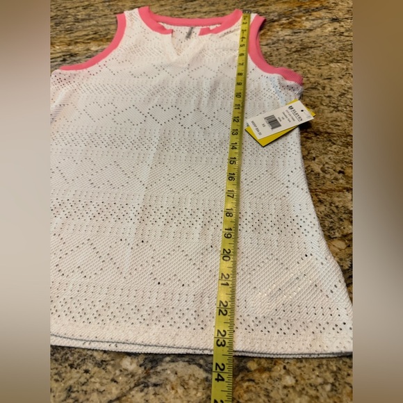 Eleven Venus Williams Devotion Tank Top Women’s Size XS White Pink Eyelet Tennis - Picture 8 of 8